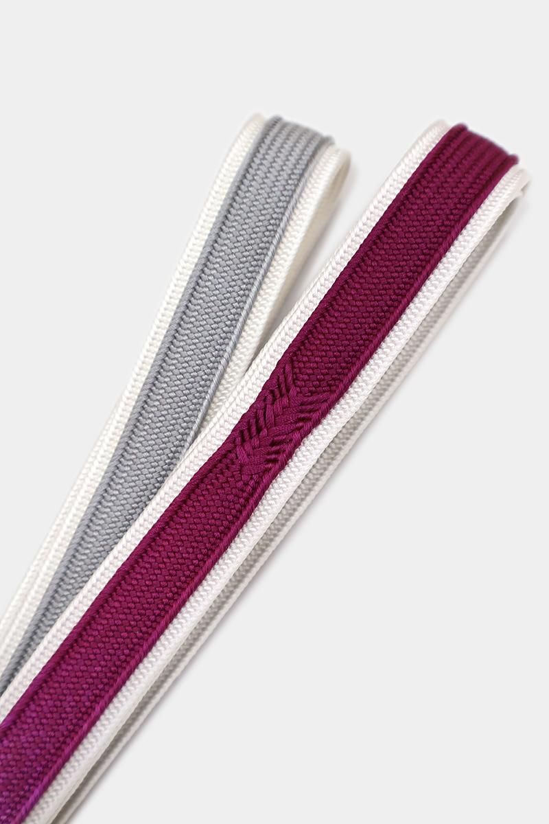 J-073】衿秀製 帯締め 二重高麗組 柄入片暈かし：A~Dよりお選