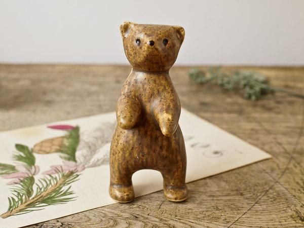 スウェーデンでみつけた陶器のクマ （立ちクマ） - presse 北欧