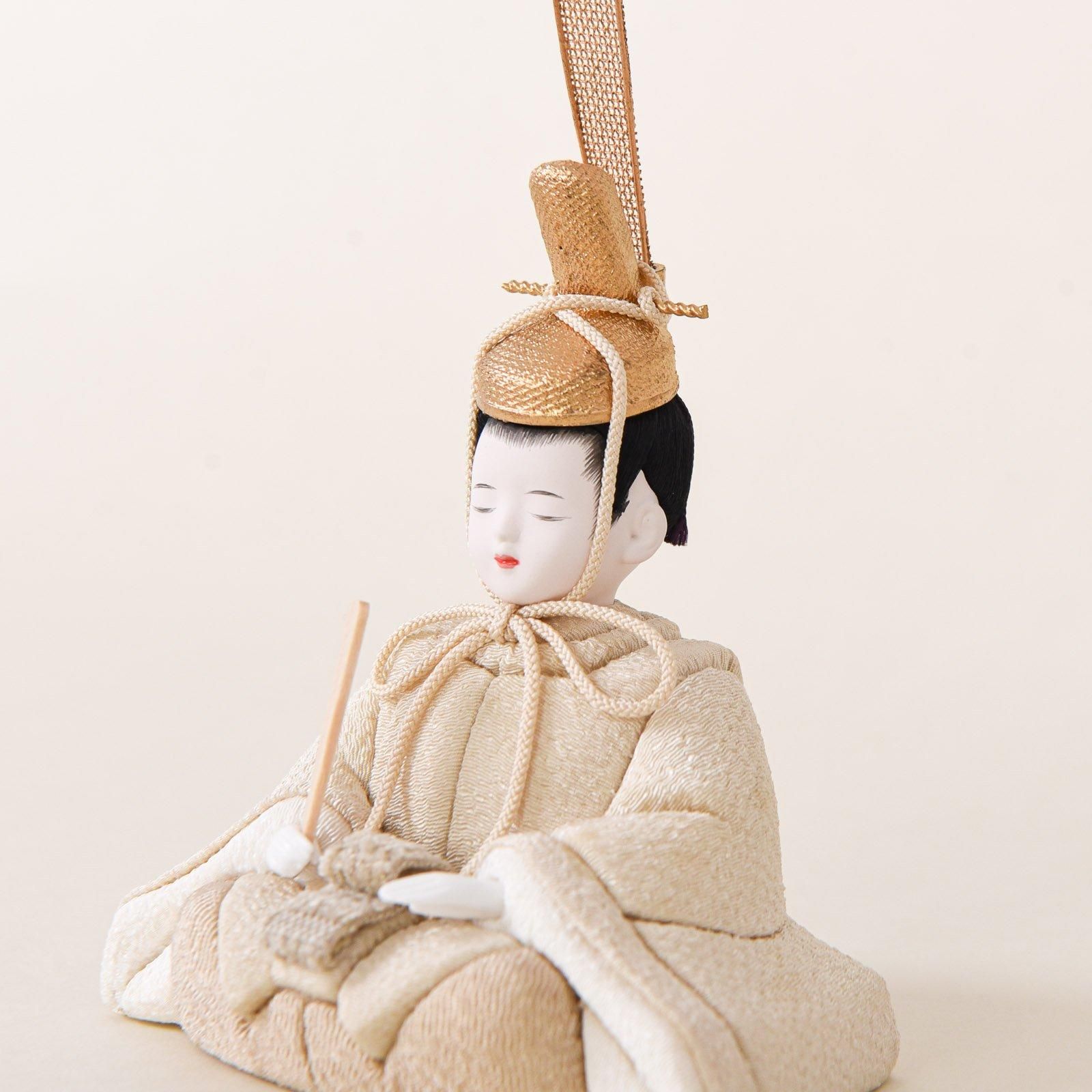 木目込人形 木村一秀 桃山雛 二人飾り 三日月台