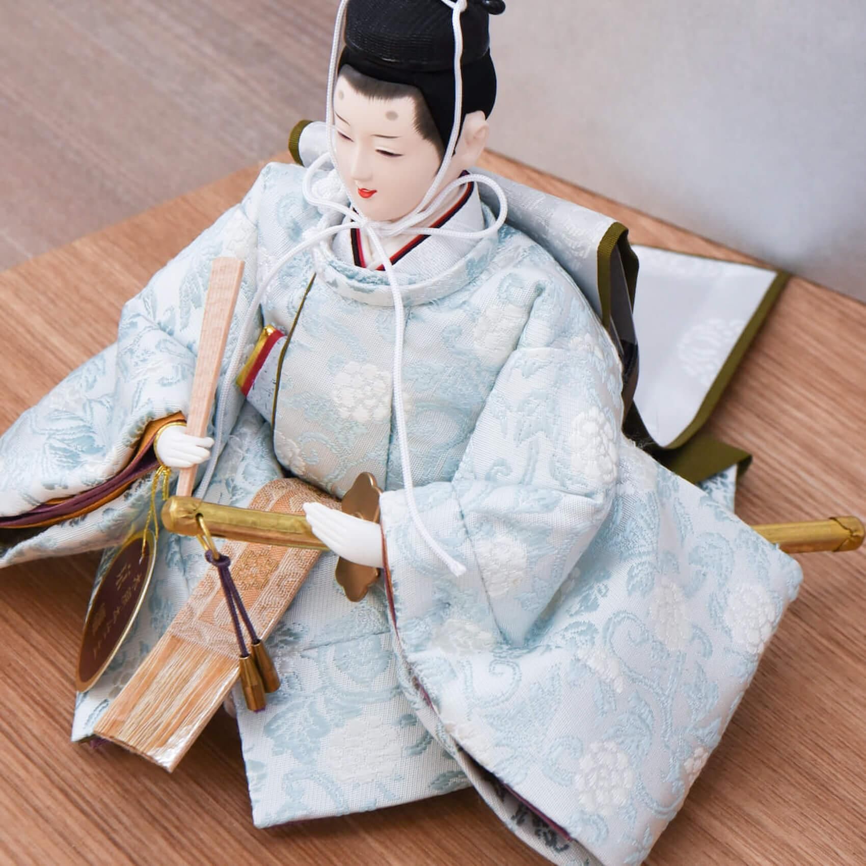 ひな人形 芥子 西陣織正絹錦 モダン ドライフラワー