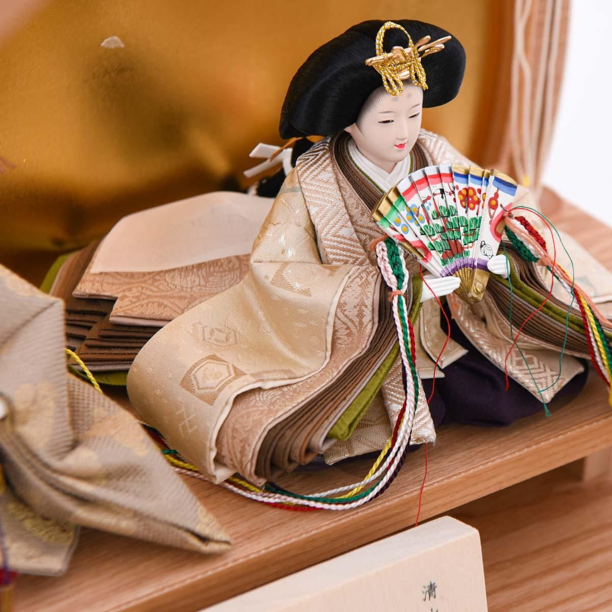 ひな人形 芥子(京十二番) タモ丸ケース 清水久遊 - 雛人形・五月人形