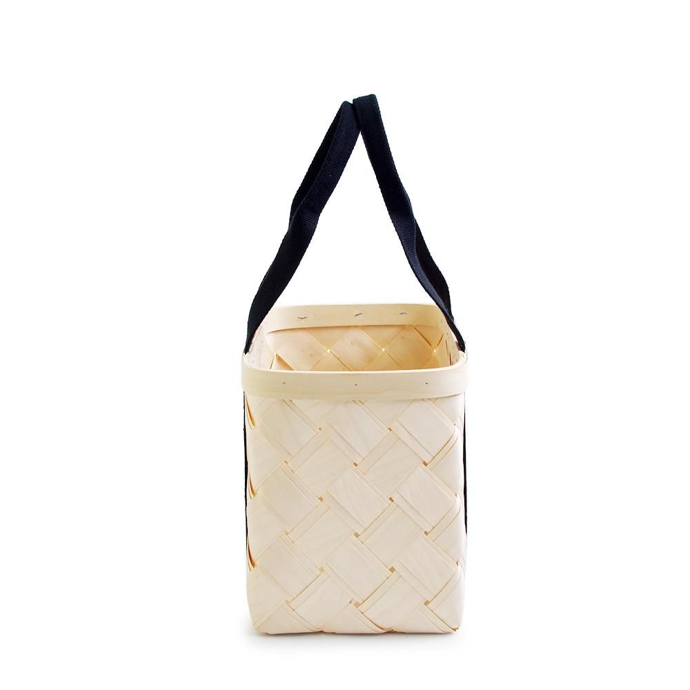 CINQ plus | 白樺のかごバッグ（ブラック／M）