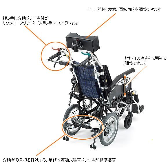 介助用ティルト＆リクライニング車椅子スキット8｜メーカー別 - ミキ