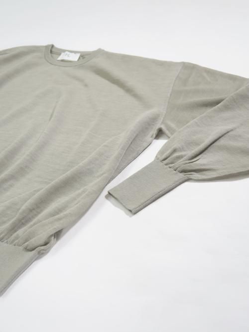 HERILL ラミーハイゲージ クルーネックニット(ベージュ)【ユニセックス