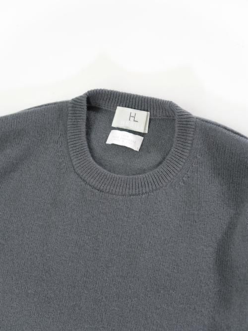 HERILL カシミヤ Wholegarment Pullover(Slate gray)【ユニセックス