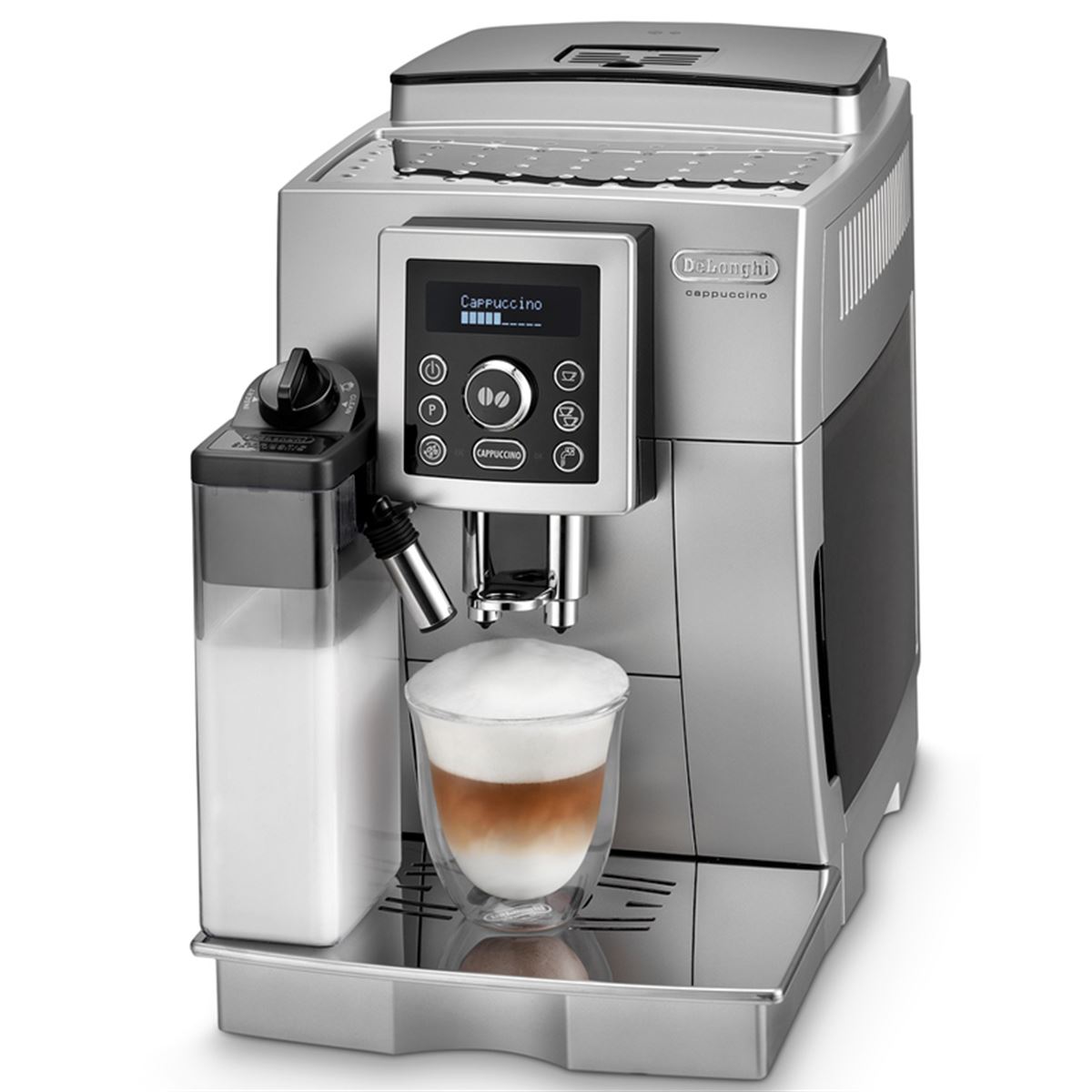 デロンギ、ミルクの甘いカプチーノが作れる全自動エスプレッソマシン