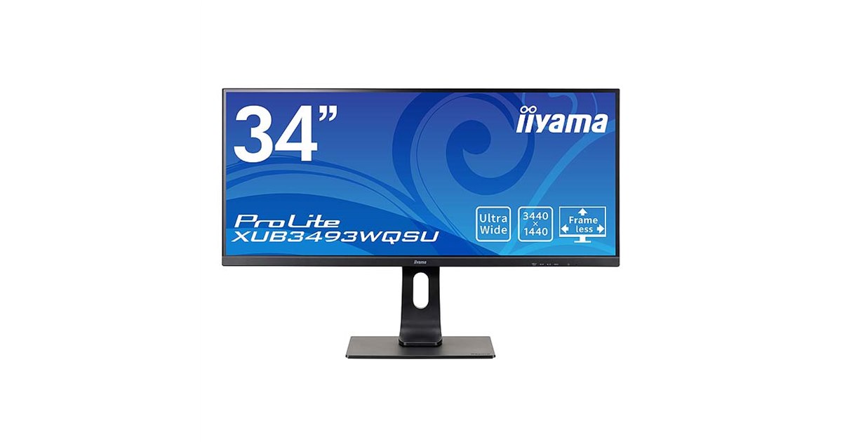iiyama、3440×1440表示に対応した34型液晶ディスプレイ「ProLite