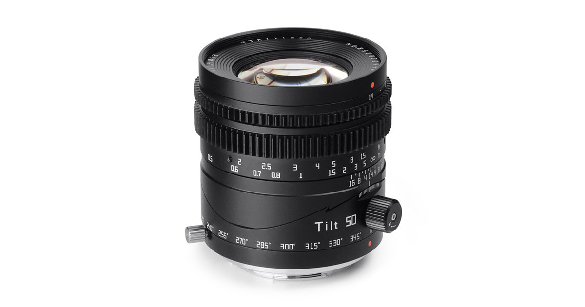 TTArtisan、ティルト・回転機構を採用した大口径標準レンズ「Tilt 50mm