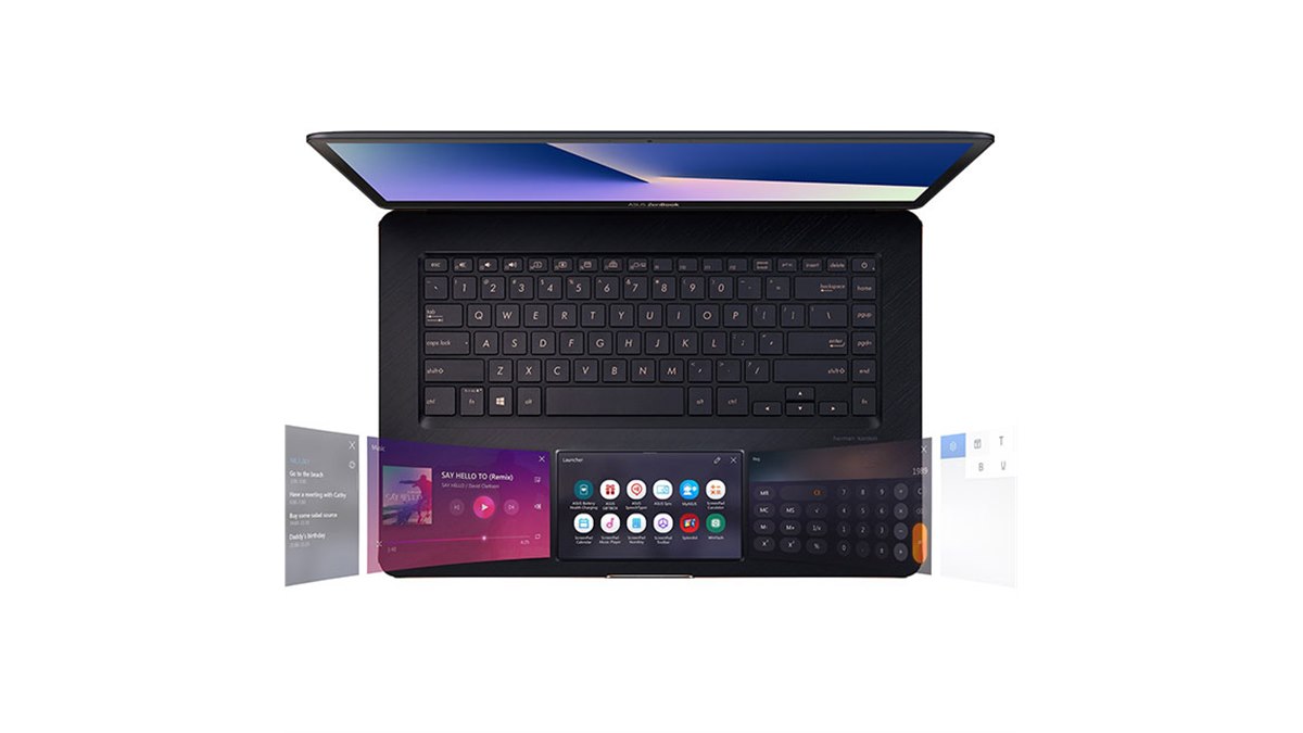 ASUS、パッドにサブ液晶「ScreenPad」を搭載した「ZenBook Pro15 UX580