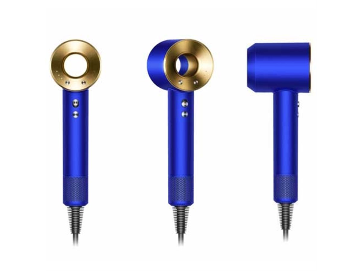 ダイソン、金箔を手作業で施したドライヤー「Dyson Supersonic ブルー