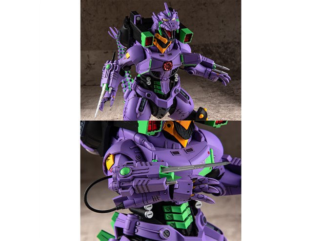 ゴジラ対エヴァンゲリオン」3式機龍が初号機カラーでプラモデル化