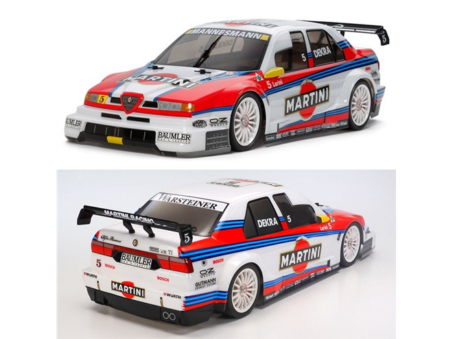 タミヤ、電動RCカー「アルファロメオ 155 V6 TI マルティーニ」を本日7