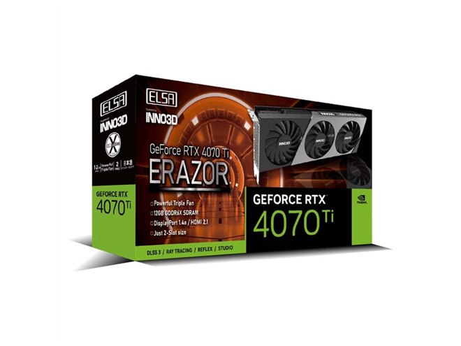エルザ、「GeForce RTX 4070 Ti」を搭載したビデオカード2機種 - 価格.com