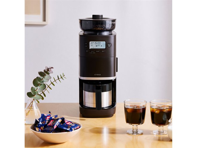 シロカ、全自動コーヒーメーカー「カフェばこPRO」にステンレス