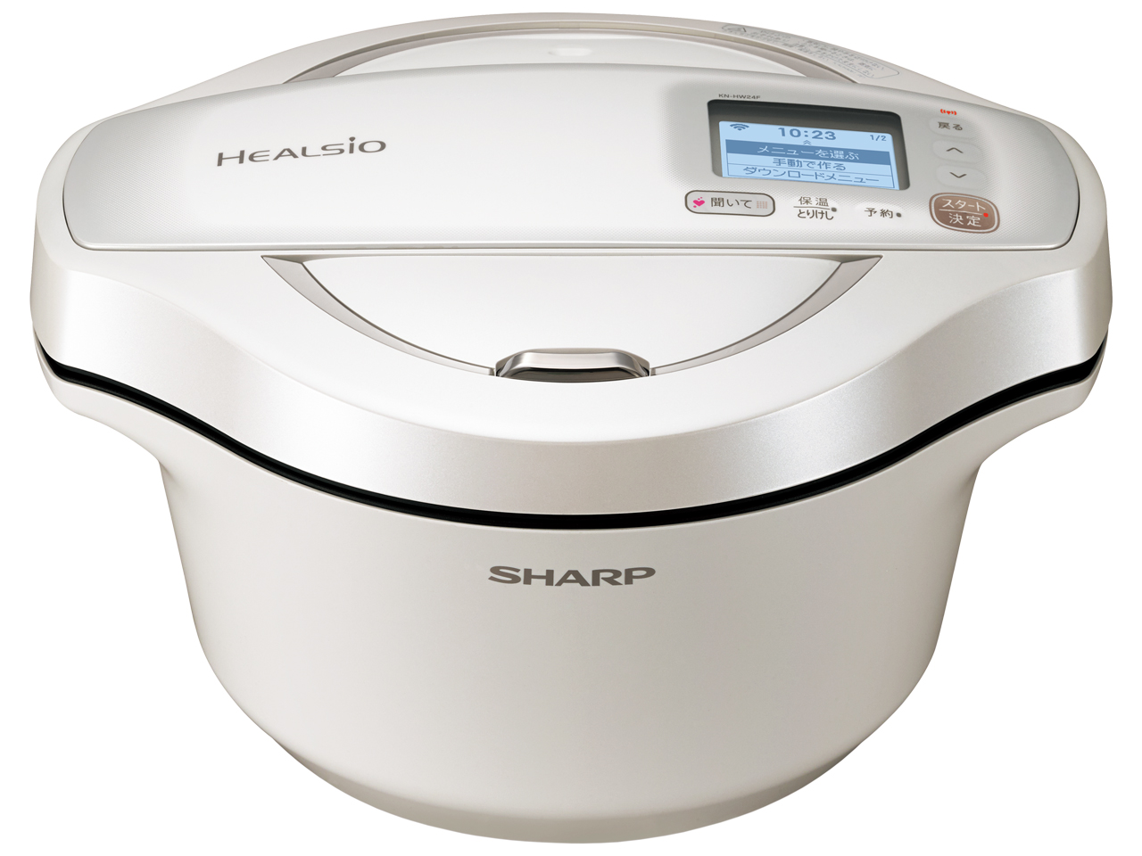 新品未使用 SHARP ヘルシオ ホットクック KN-HW24G-W ホワイト 【公式