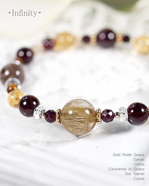 高級ゴールドルチル×カコクセナイトインクォーツ】現実力と金運・霊性