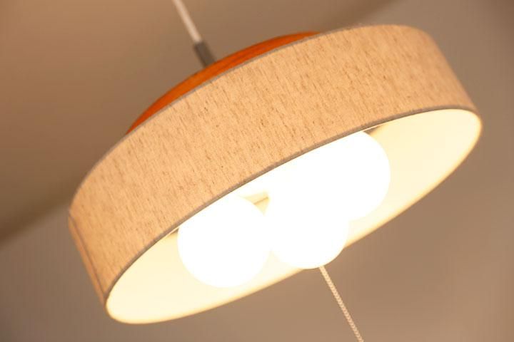 3灯ペンダントライト ウォールナット Dual ベージュ｜デザイン照明のCROIX