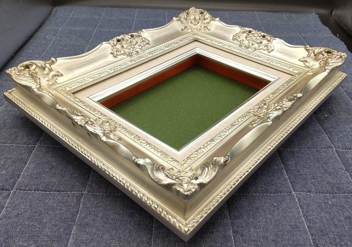 ルイ14世 銀 F0号 180×140mm 油彩額縁 (f0) 木製(南洋材) アクリル板