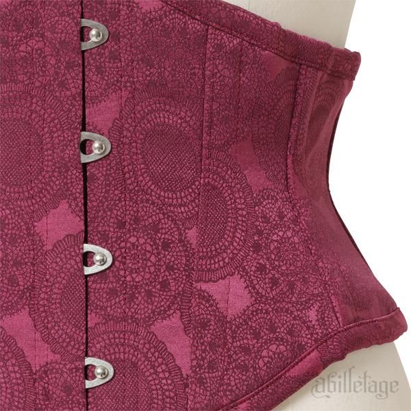 受注生産】レースプリントミニコルセット（ワイン） - 【公式