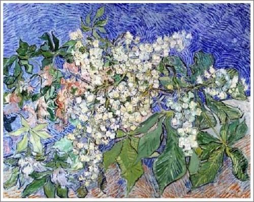 ゴッホ【花咲くマロニエの枝】 - 手描き 絵画（油絵複製画）販売の