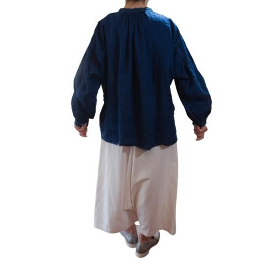 ŠP（エシュペー）インディゴリネンブラウス ＃BLUE - リントータル