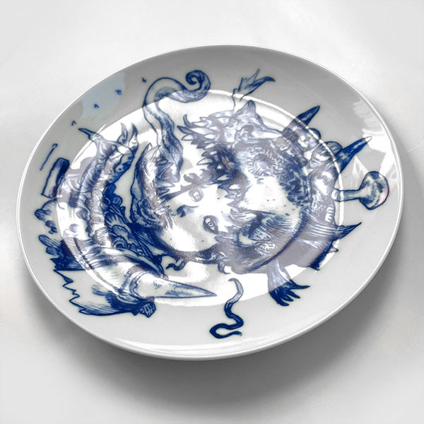 寺田克也／『怪怪獣人展』波佐見焼6寸皿（その他）