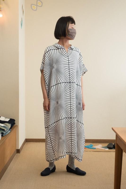 mina perhonen light flower リネンワンピース - ミナペルホネン正規