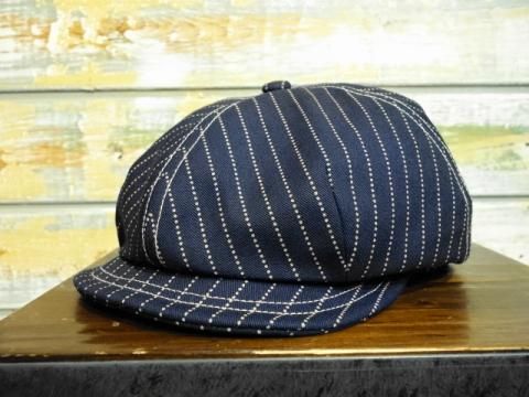 FREEWHEELERS ”Cassady” CASQUETTE （INDIGO WABASH STRIPE） - OLD