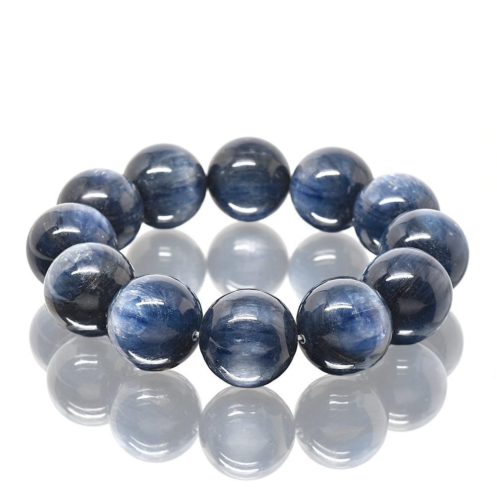 オーナー秘蔵] カイヤナイト ブレスレット 20mm玉 #DK278 - プレミアム