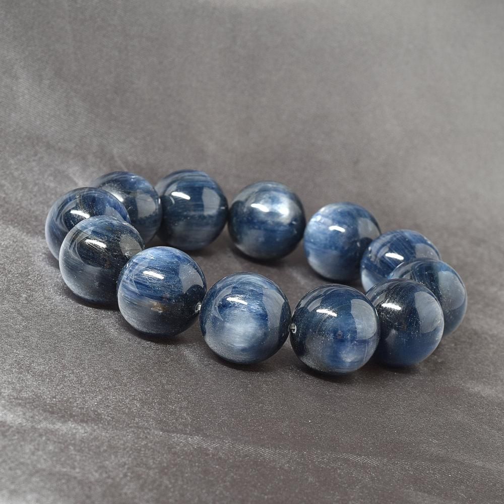 オーナー秘蔵] カイヤナイト ブレスレット 20mm玉 #DK278 - プレミアム