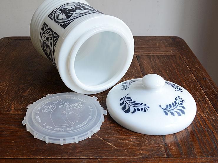 ヴィンテージ ミルクガラス キャニスター｜アンティーク雑貨｜CHELSEA