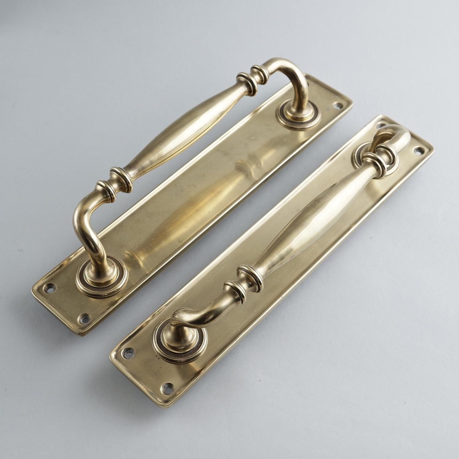 ドアハンドル 真鍮 ペア 30.5cm 英国ヴィクトリア王朝期 アンティーク