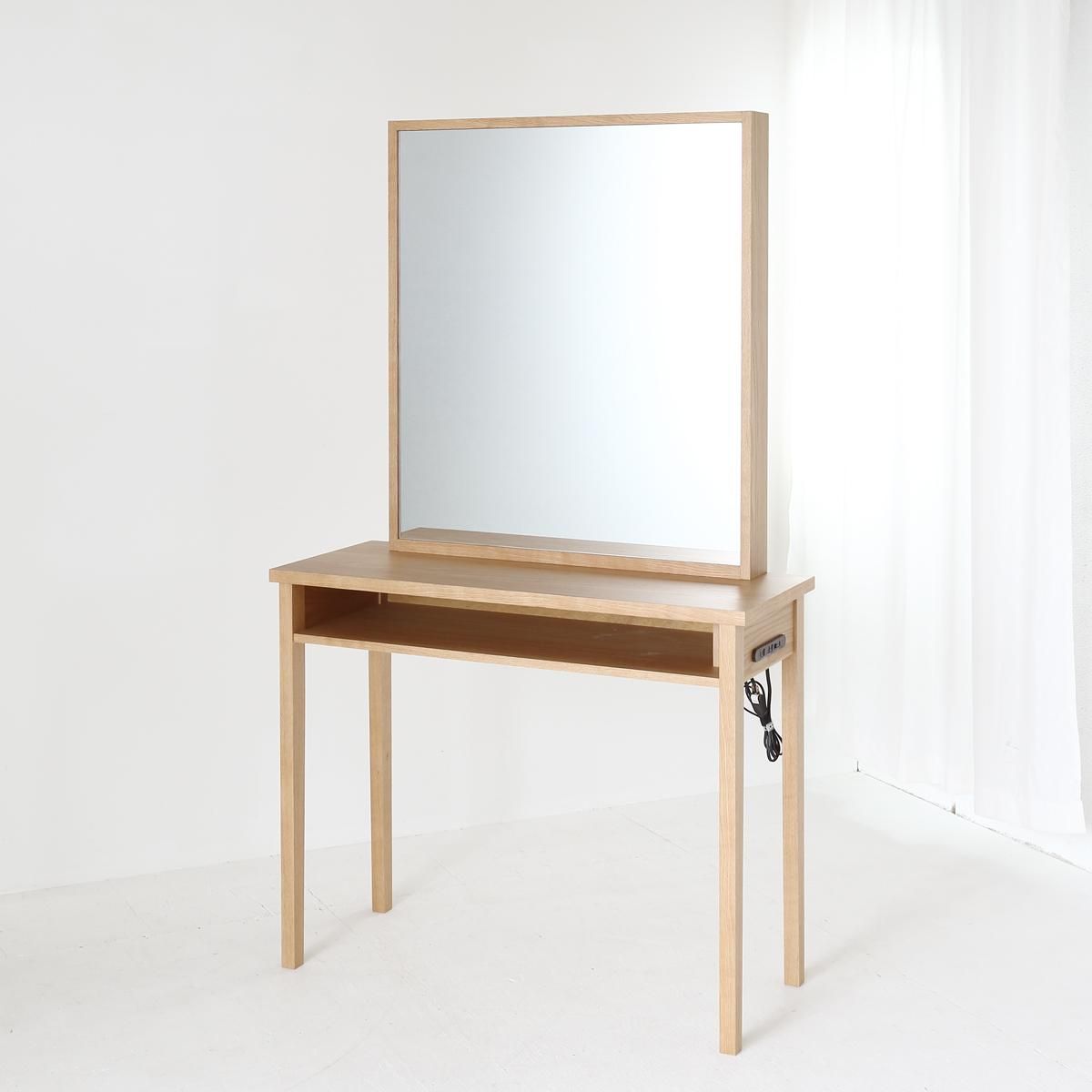 美容室サロン用セット面 ドレッサースタジオミラー フリール（ホワイト