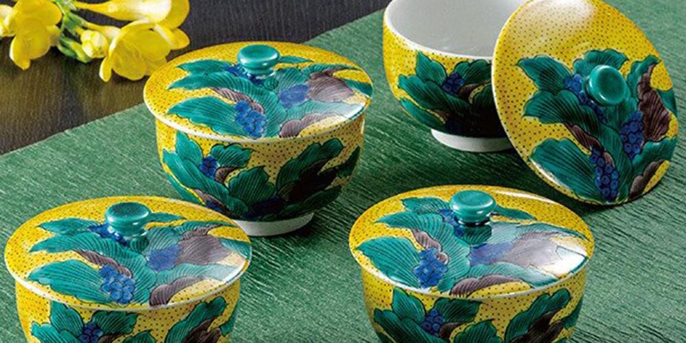 九谷焼 汲出碗セット 湯呑・茶器 - 九谷焼通販 陶らいふ-和食器九谷焼