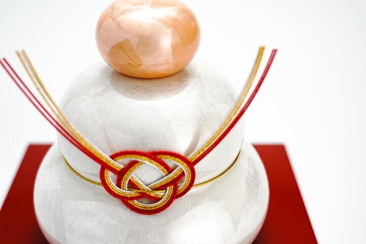 九谷釉裏銀彩鏡餅 青郊窯