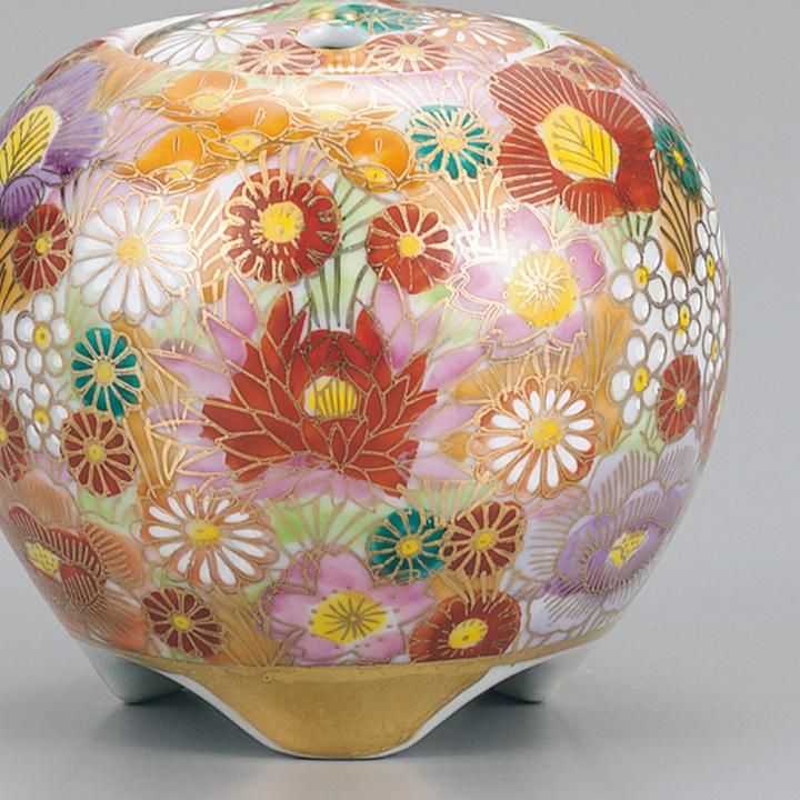 3号香炉 金花詰 木箱入り - 和食器の通販なら九谷焼専門店の陶らいふ