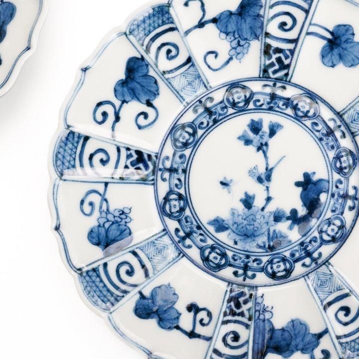 宮内庁御用窯 4.5号皿揃 宝珠唐草花鳥文/山本長左 | 九谷焼専門店の陶