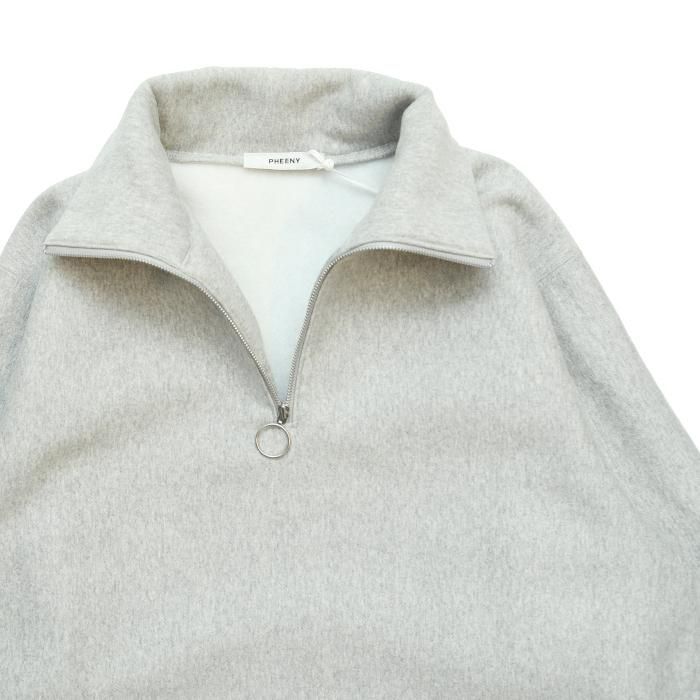 PHEENY フィーニー Athletic fleece harf zip P/O アスレチック