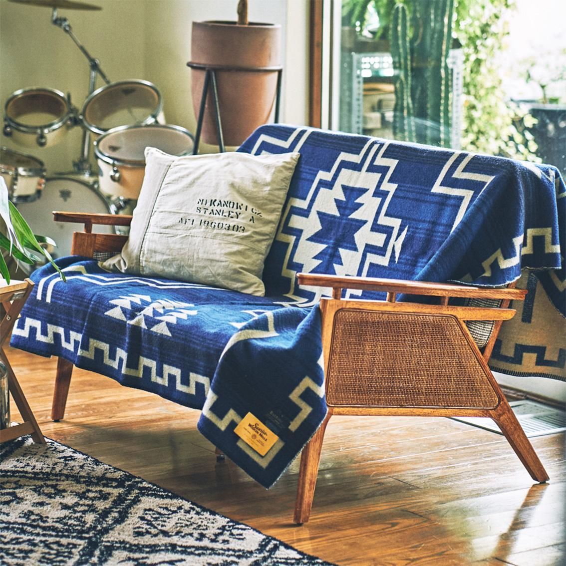 BasShu / バッシュ] Wool Blanket ウールブランケット 153×180