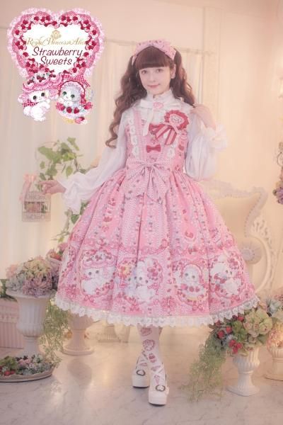 Strawberry Sweets・飴ノ森ふみかコラボ ジャンパースカート（ピンク