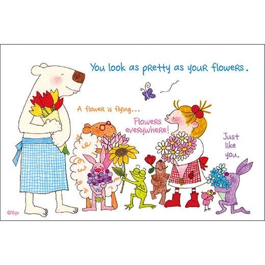 ココちゃん ポストカード フラワー. - PaperMint Online Shop