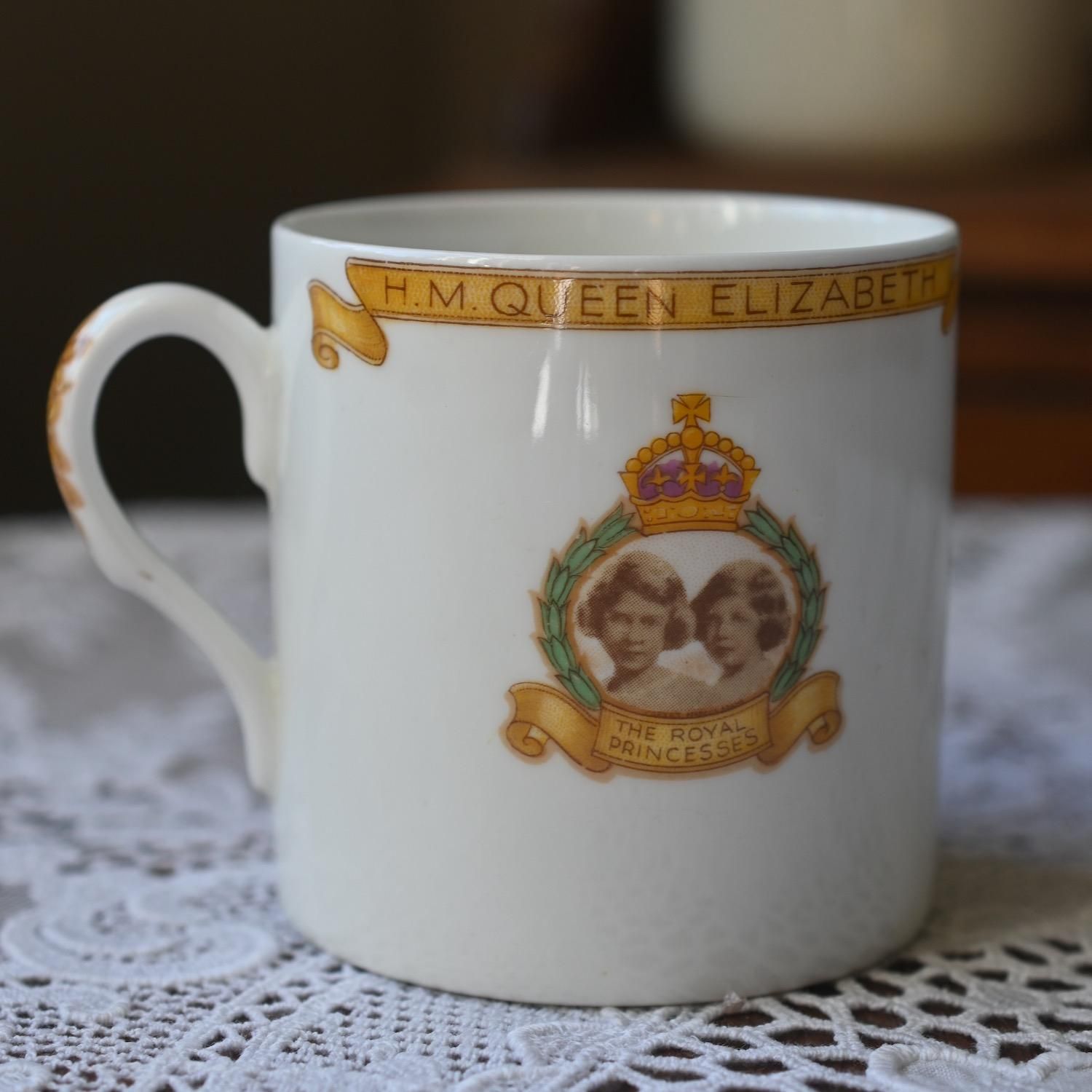 1937年 シェリー キングジョージ6世戴冠式記念の小ぶりのマグカップを