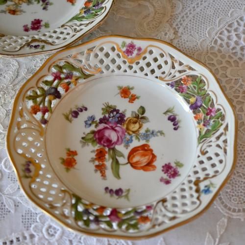 n*a様 花柄陶器皿 四角形 ドレスデン Dresden n*a様 花柄陶器皿 四角形