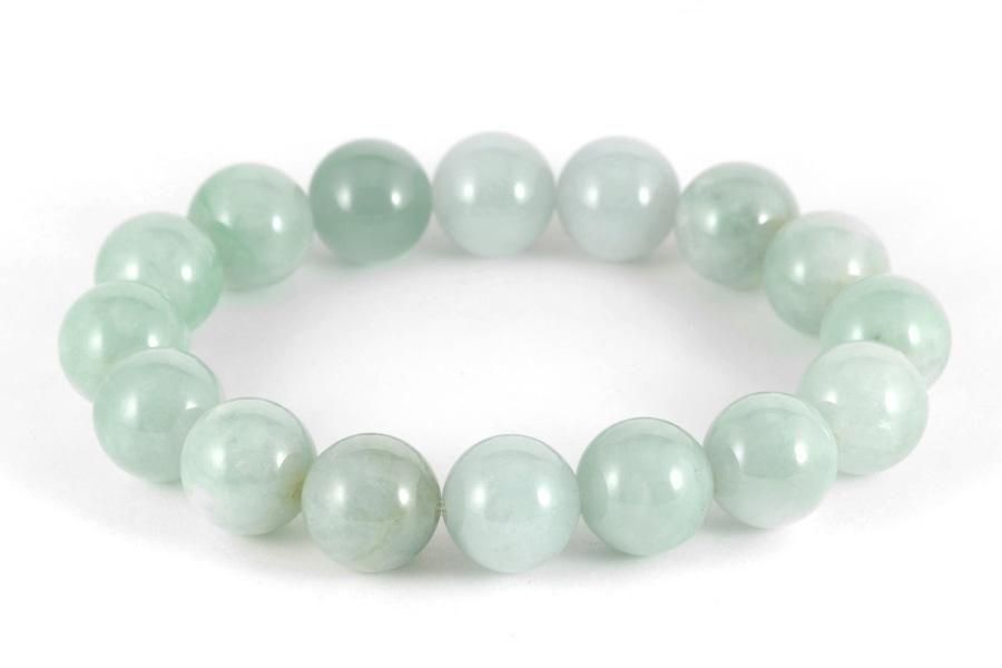 本翡翠 13.5mm玉 ブレスレット (ミャンマー産)｜天然石通販キラリ石