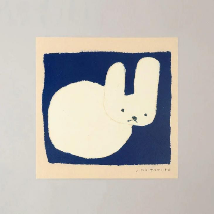 a good view | 卯 (う) | 30x30cm 北欧 アートポスター うさぎ ウサギ