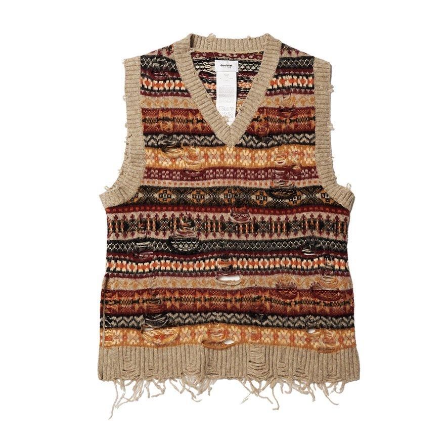 doublet / OVERSIZED FAIR-ISLE KNIT VEST-doubletの通販EQUAL
