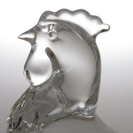 バカラ フィギュリン ○ ニワトリ 置物 クリスタル オーナメント鳥