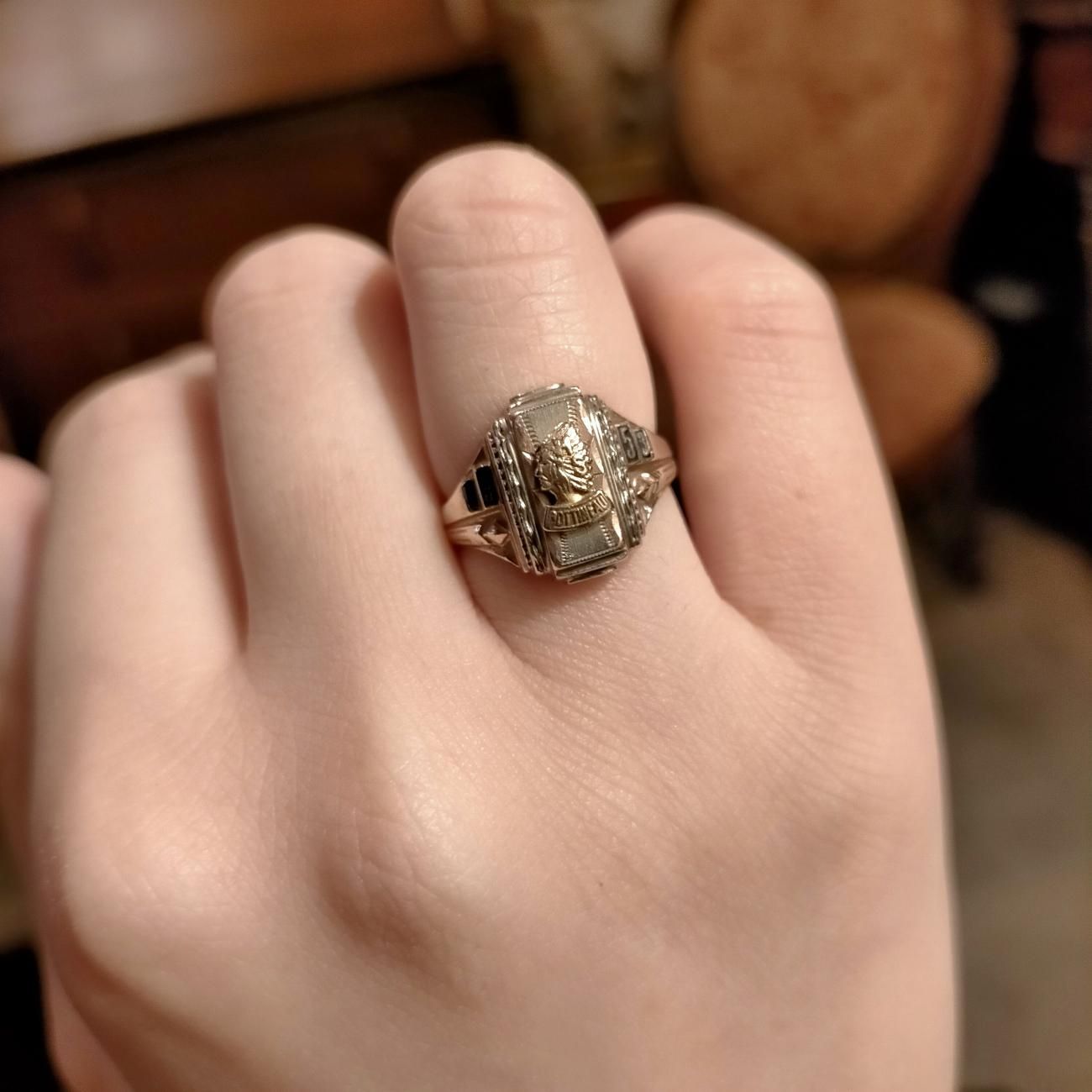 USA製1953年ヴィンテージJOSTENSジャスティン社製インディアン