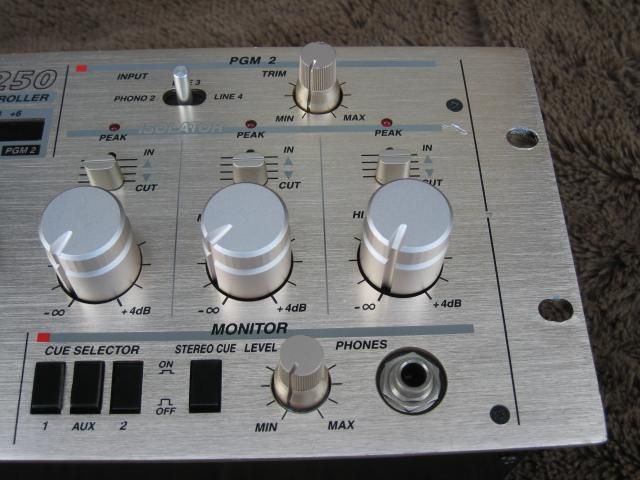 VESTAX PMC-250 ロータリー仕様 EQパーツ交換済 マイクCH除去済