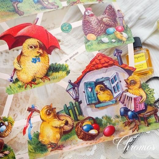 ドイツ クロモス【M】＜イースターラビット 復活祭 うさぎ にわとり